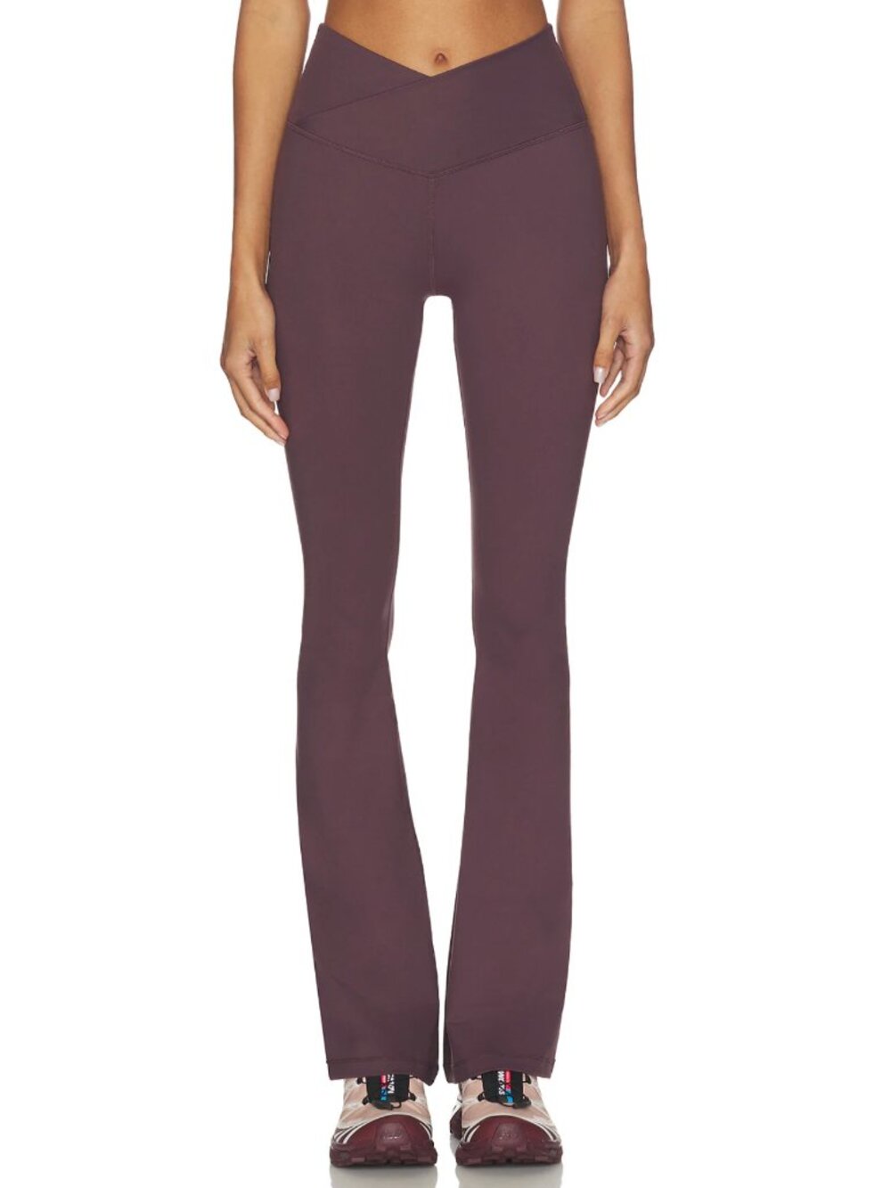 NEW WellBeing + BeingWell FlowWell Callista Crossover Yoga Pant in Raisin Purple